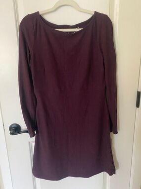 Toad&Co Women's Long Sleeve Crew Dress in Plum